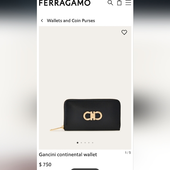 Salvatore Ferragamo EUC marbled gold zip around wallet - Picture 9 of 9